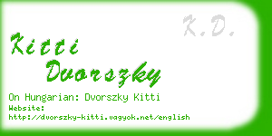 kitti dvorszky business card